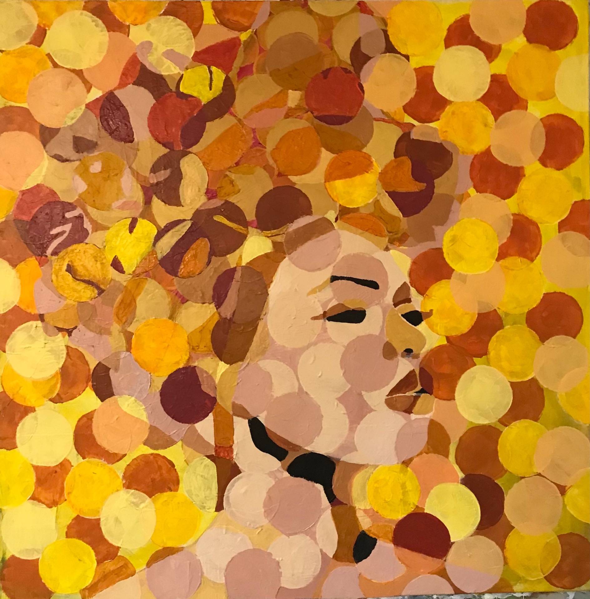 "Styrke" Akryl på lærred 80 x 80 cm