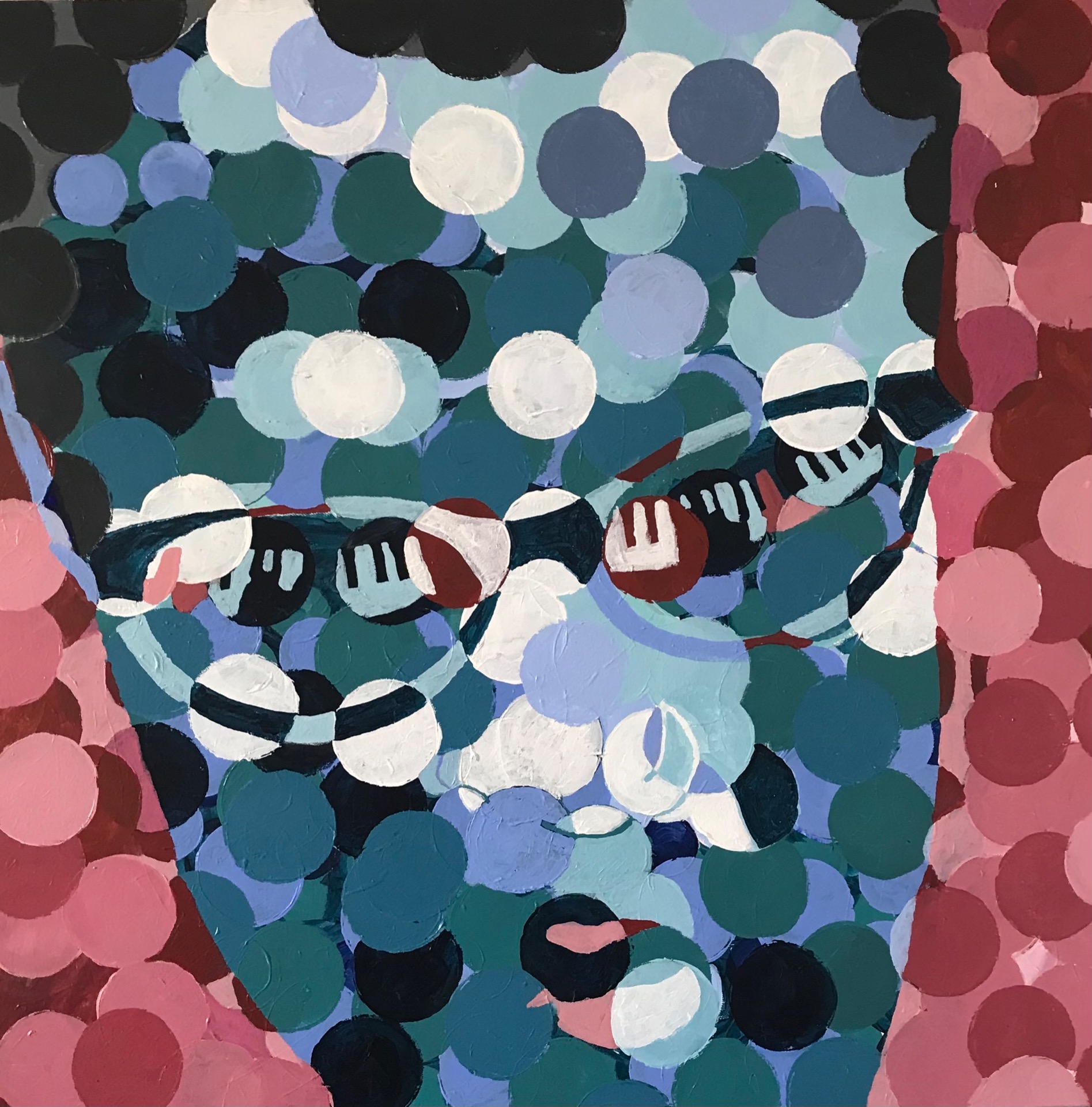 "Jazz" Akryl på lærred 80 x 80 cm
