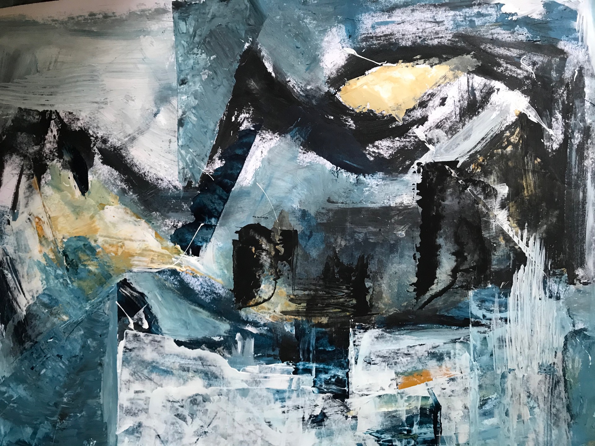 "Flow" Akryl på papir (privateje) 60 x 80 cm