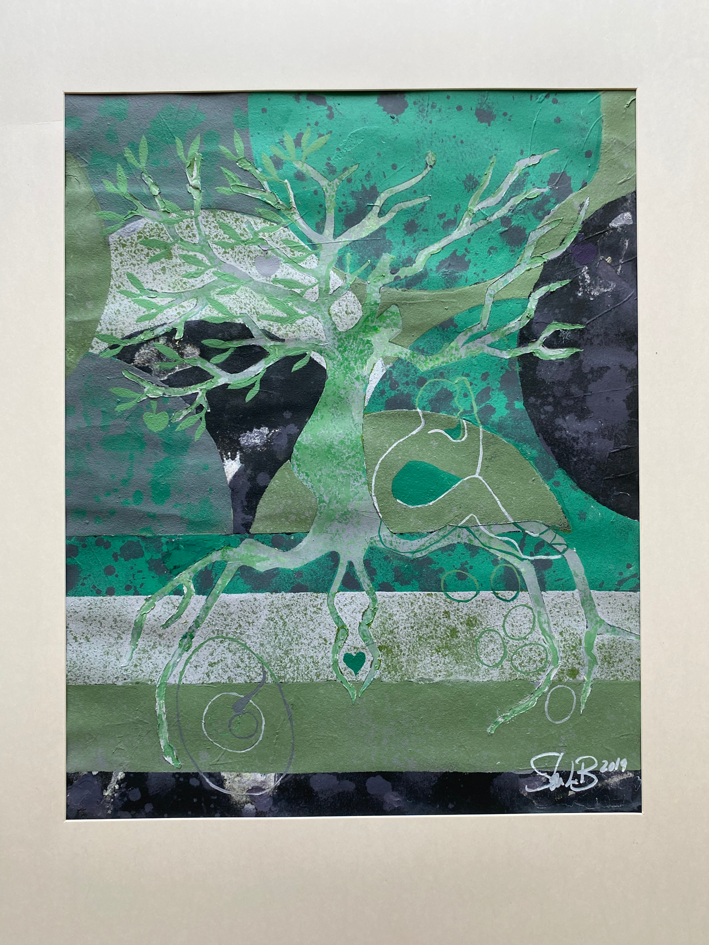 "Fertilitet" Akryl på papir 38 x 48 cm
