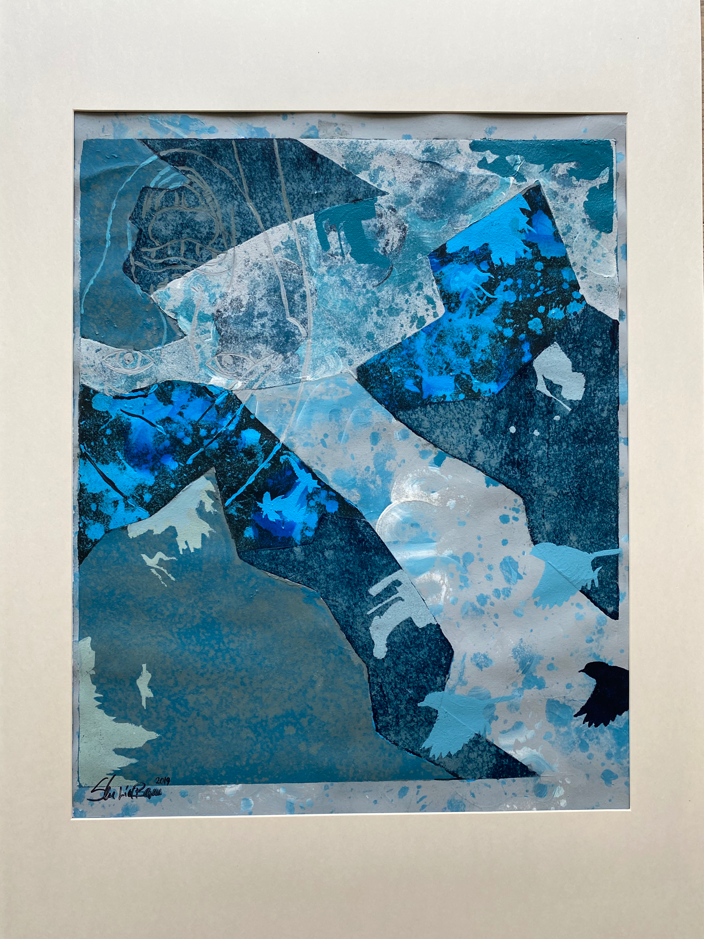"Angst" Akryl på papir 38 x 48 cm