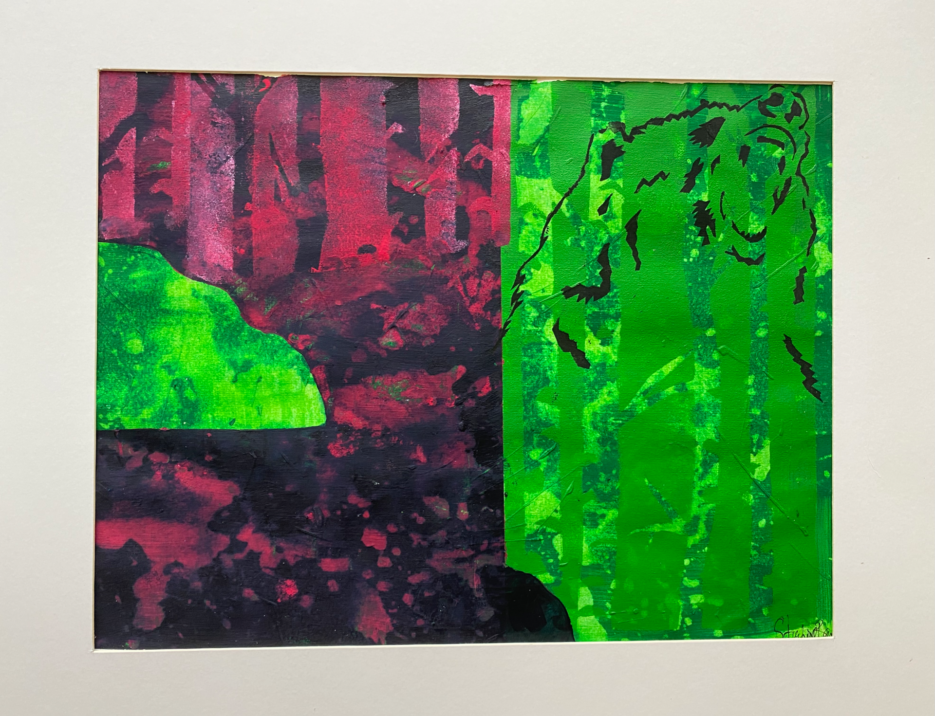 "Kald" Akryl på papir 28 x 36 cm