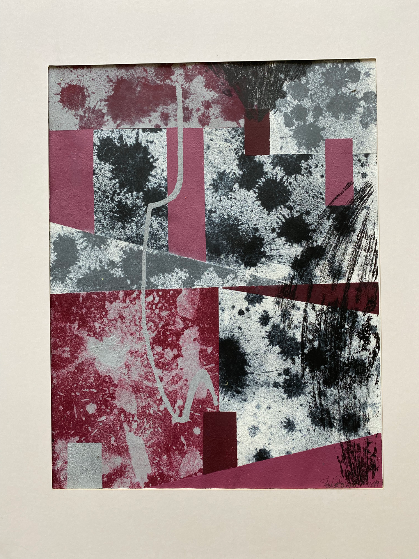 "Flaskepost" Akryl på papir 28 x 36 cm